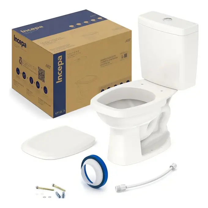Vaso Sanitário Incepa Art Branco com Caixa Acoplada