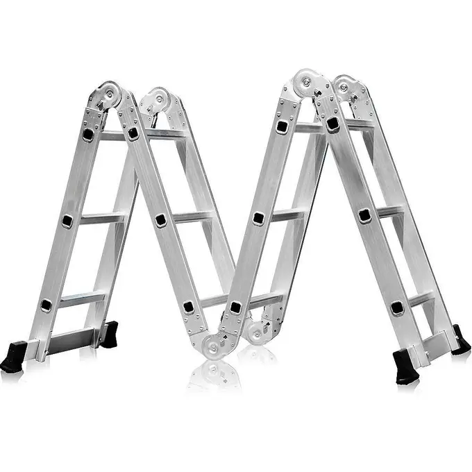Escada Multifuncional 4×3 em Aço e Alumínio 12 Degraus FORTGPRO-FG8435