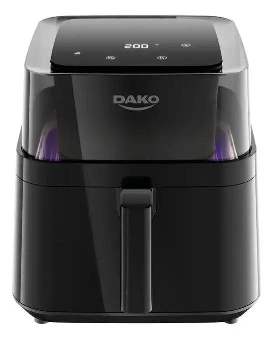 Fritadeira Air Fryer Dako Digital 6 Litros 4 em 1 Preto
