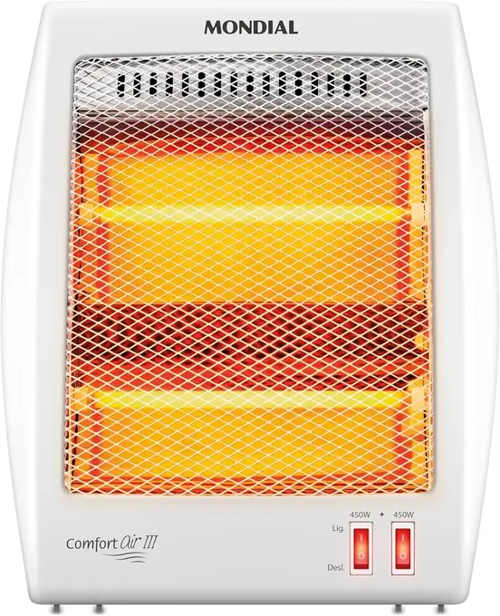 Mondial Aquecedor Quartzo Comfort Air III A-16, Branco/Cinza, 900W, 110V