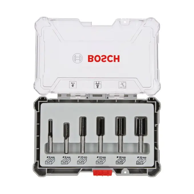 Jogo de Fresas Retas de 6 a 20mm com 6 peças BOSCH-2607017465-000