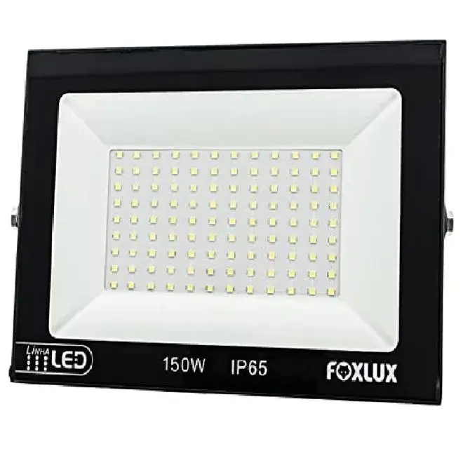 Refletor LED FOXLUX 150W 6500K Bivolt Preto