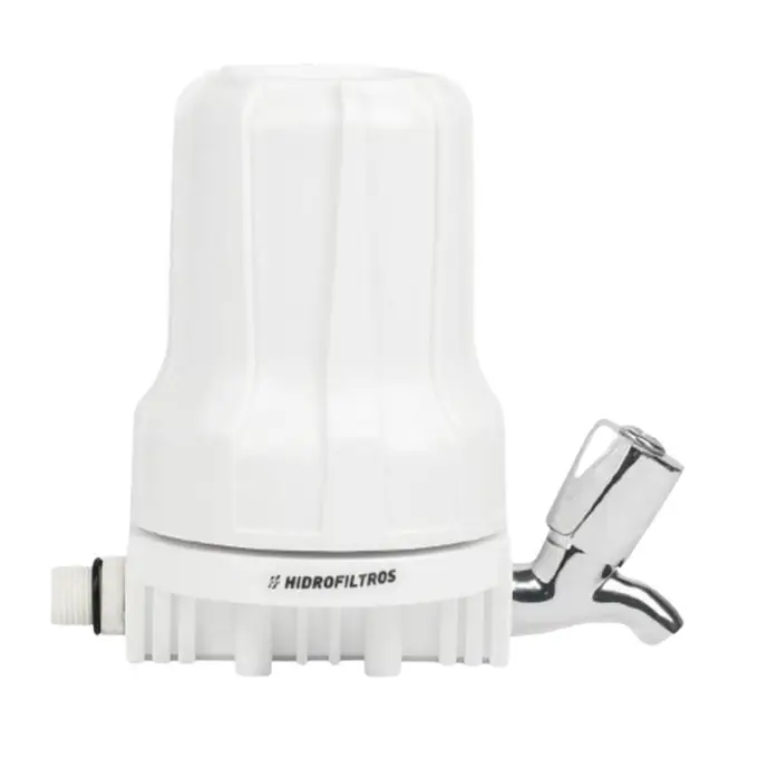 Filtro com Torneira e Carvão Ativado Branco 5″ 80L/H Hidrofiltros