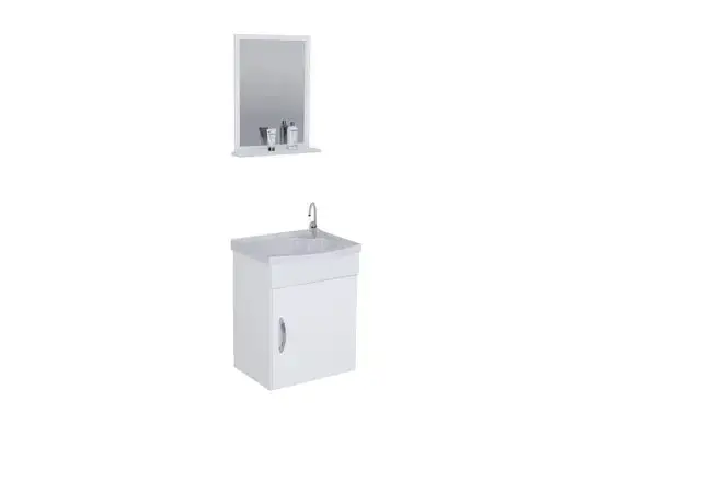 Balcão Suspenso Rorato Siena 1 Porta com Espelho 39cm