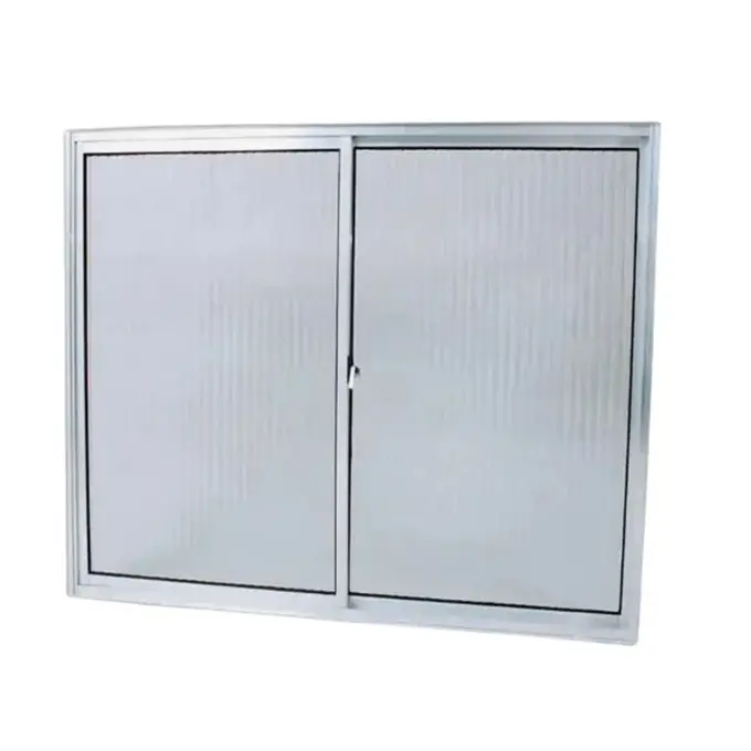 Janela de Correr 2 Folhas sem Grade Vidro Canelado Branco Lider