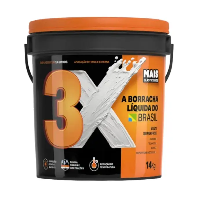 Tinta Acrílica Impermeabilizante Borracha Líquida 3X Branco 14Kg Ultraprotec