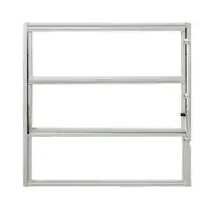 Janela Basculante 3 Folhas Vidro Liso Alumínio Branco Quality