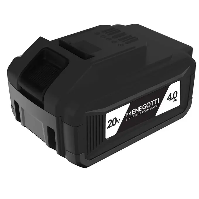Bateria Intercambiável de Íon de Lítio 20V 4Ah com Indicador de Carga MENEGOTTI-29117659