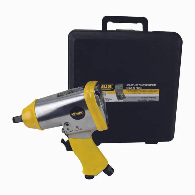 Kit Chave de Impacto Pneumática 1/2″ Maleta e acessórios KPL1/2 Lynus