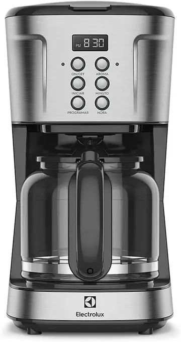 Cafeteira Elétrica Electrolux ECM30 Inox 1,5L com Timer e Painel Digital 127V