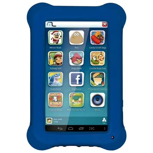 Tablet Multilaser Kid Pad Azul Quad Core Dual Câmera Wi-Fi Tela Capacitiva 7′ Memória 8GB
