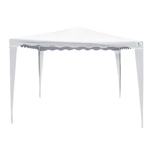 Tenda Gazebo Praia Campo Estrutura Montável Poliéster 2,4 x 2,4 -Branco